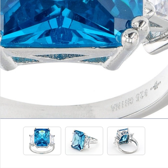 20.76CTTW MASIVE COCKTAIL RING AUTHENTIC STERLING SILVER CZ BELLA LUCE RING NWT - Picture 2 of 6